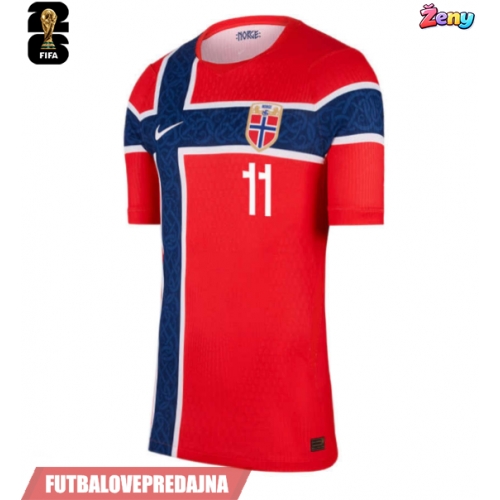 Lacne Ženy Futbalové dres Nórsko Jorgen Strand Larsen #11 MS 2026 Krátky Rukáv - Domáci